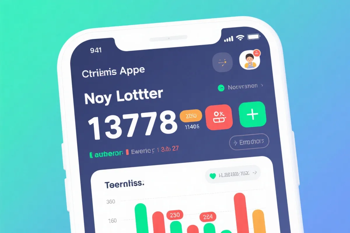 移动端开奖与数据工具界面示意图